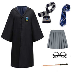 Harry Potter Cosplay Robe Skirt Suits Hogwarts School Uniform for Women Girls Halloween Costume