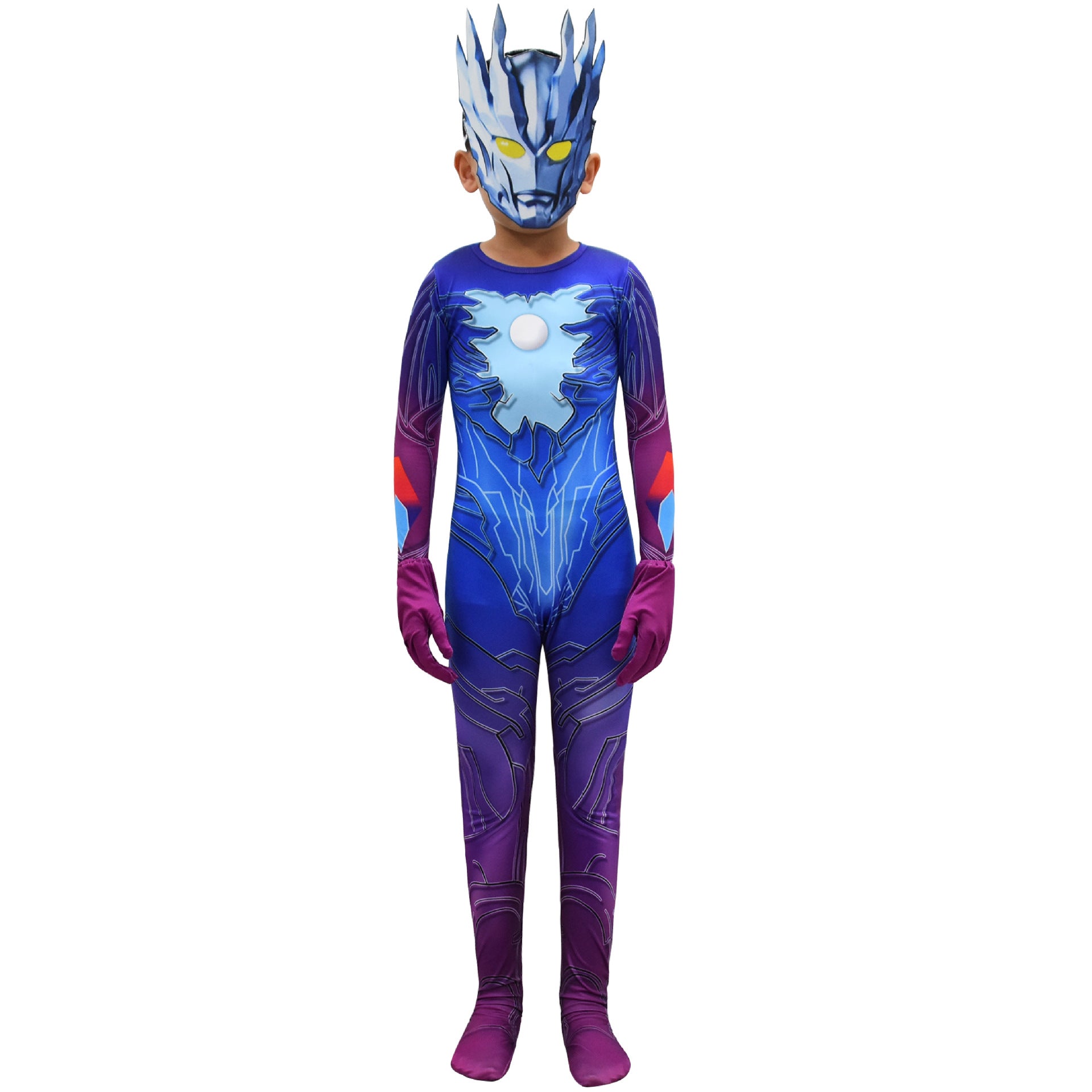 Ultraman Saga Cosplay Costume with Mask Boys Girls Bodysuit Halloween Fancy Jumpsuits