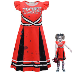 Zombie University Cheerleaders  Cosplay Dress for Baby Girls Bodysuit Halloween Fancy Jumpsuits