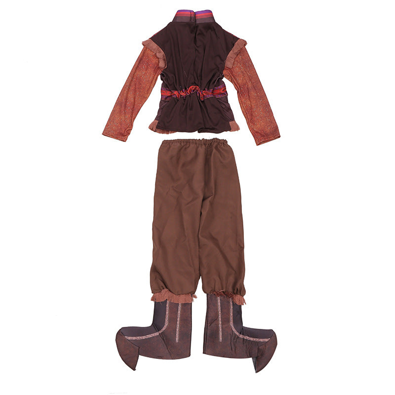 Frozen Kristoff Cosplay Costume for Boys Girls Bodysuit Kids Halloween Fancy Jumpsuits