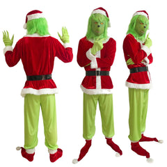 The Grinch Cosplay Costume Full Set for Halloween