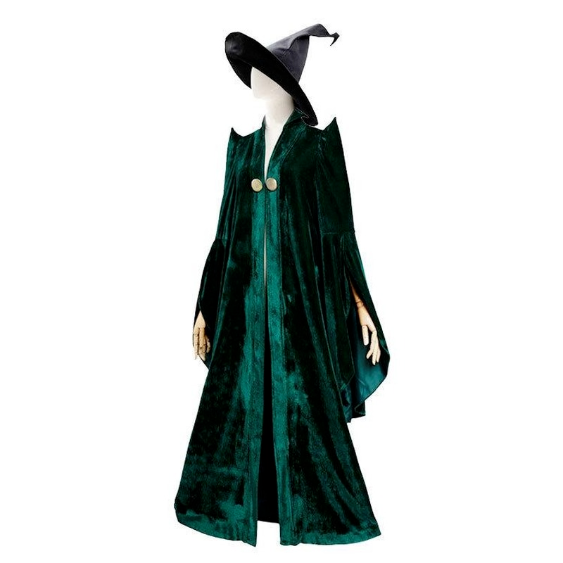 Minerva McGonagall Professor Cosplay Costume Full Set for Halloween