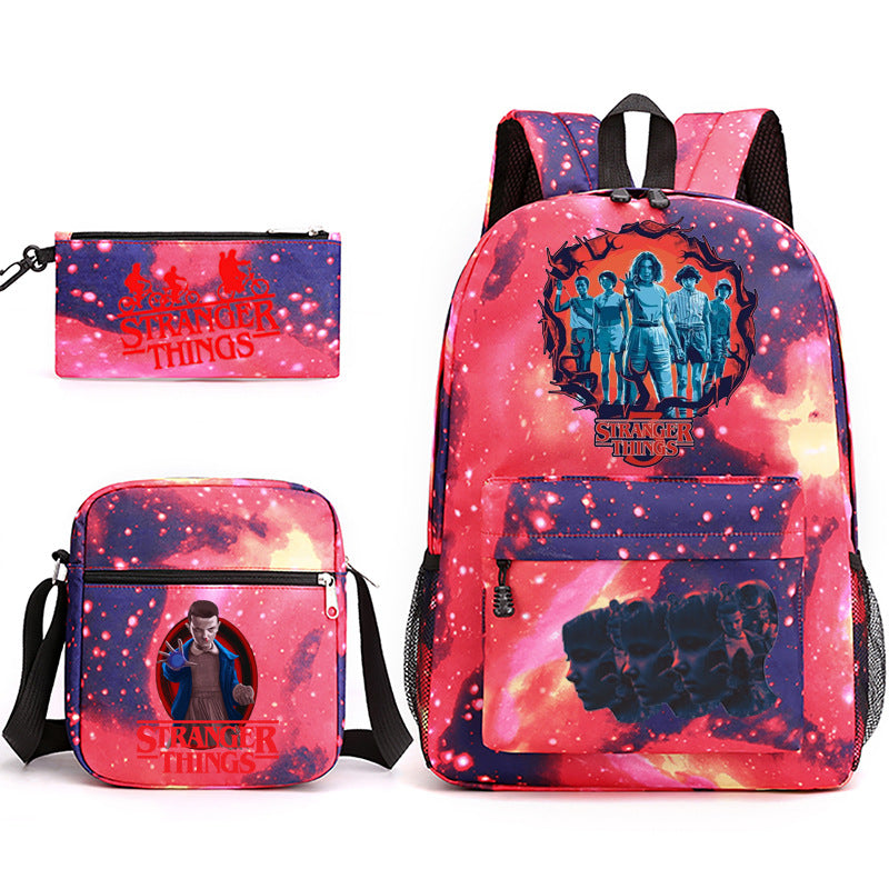 Stranger Things Schoolbag Backpack Shoulder Bag Pencil Case set for Kids Students