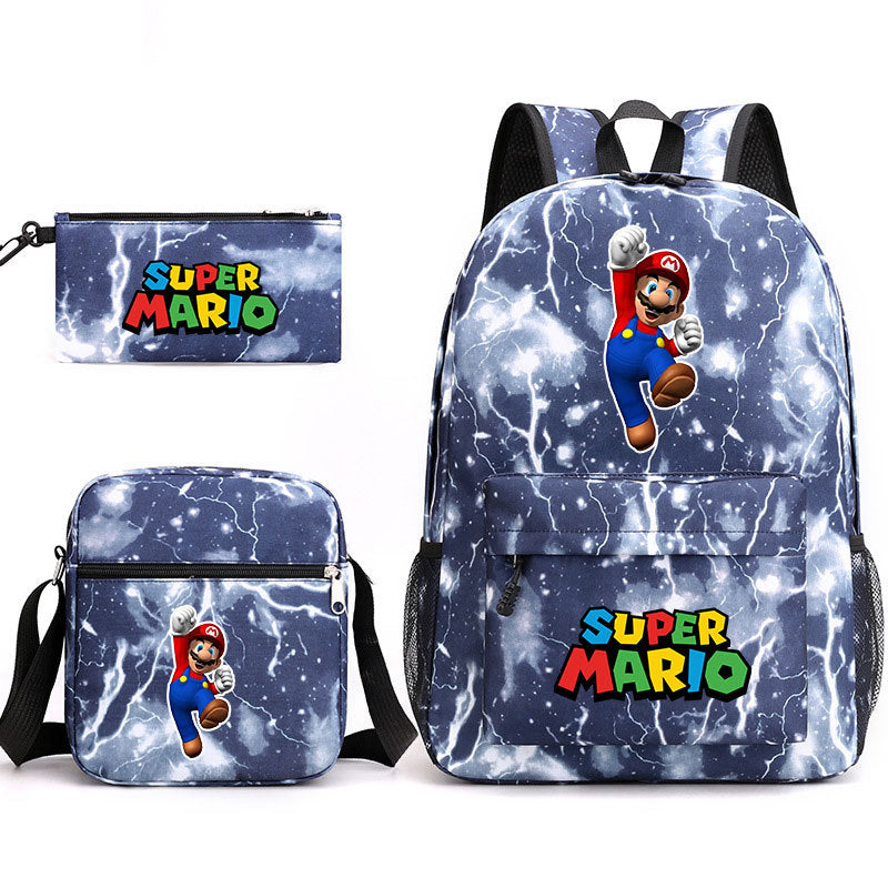 Super Mario Schoolbag Backpack Shoulder Bag Pencil Case set for Kids Students