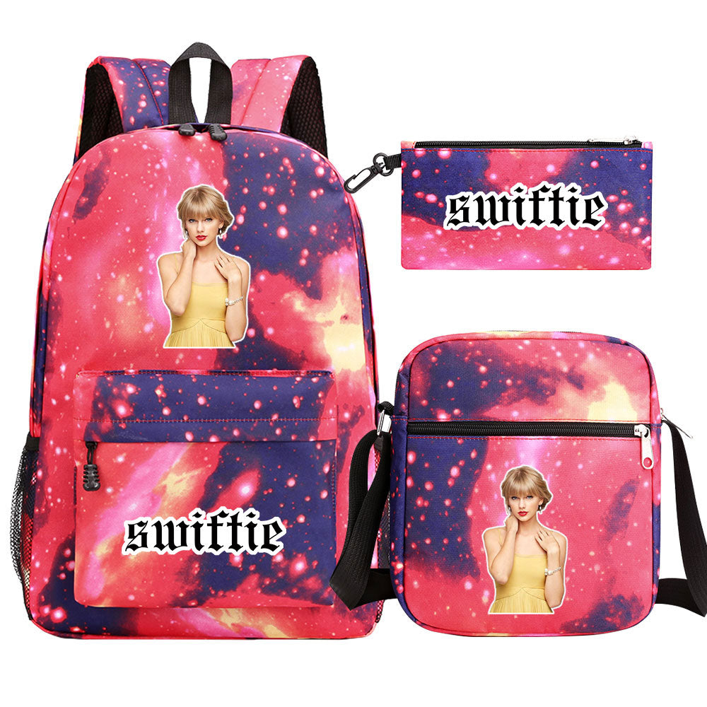 Taylor Swift Printed Schoolbag Backpack Shoulder Bag Pencil Bag 3pcs set for Kids Students