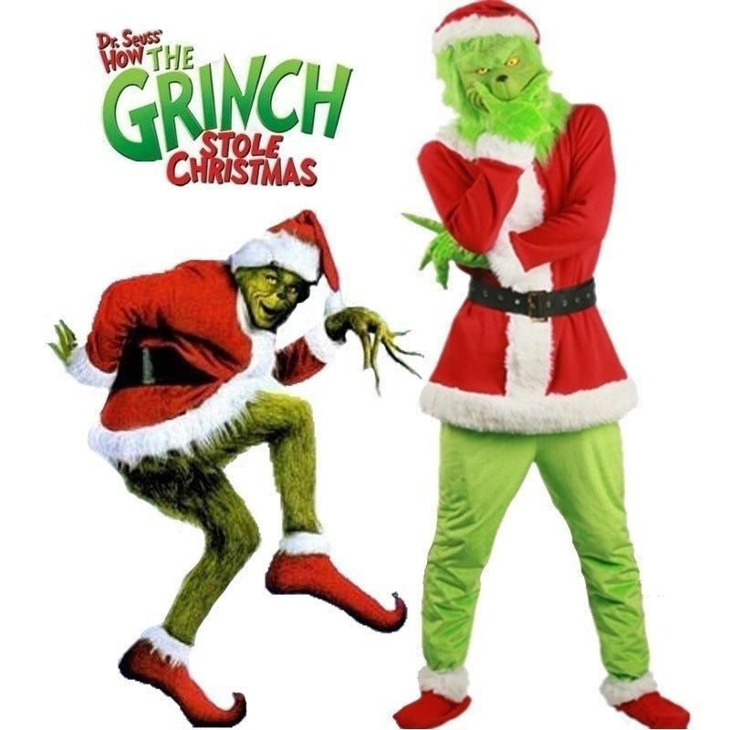 The Grinch Cosplay Costume Full Set for Halloween