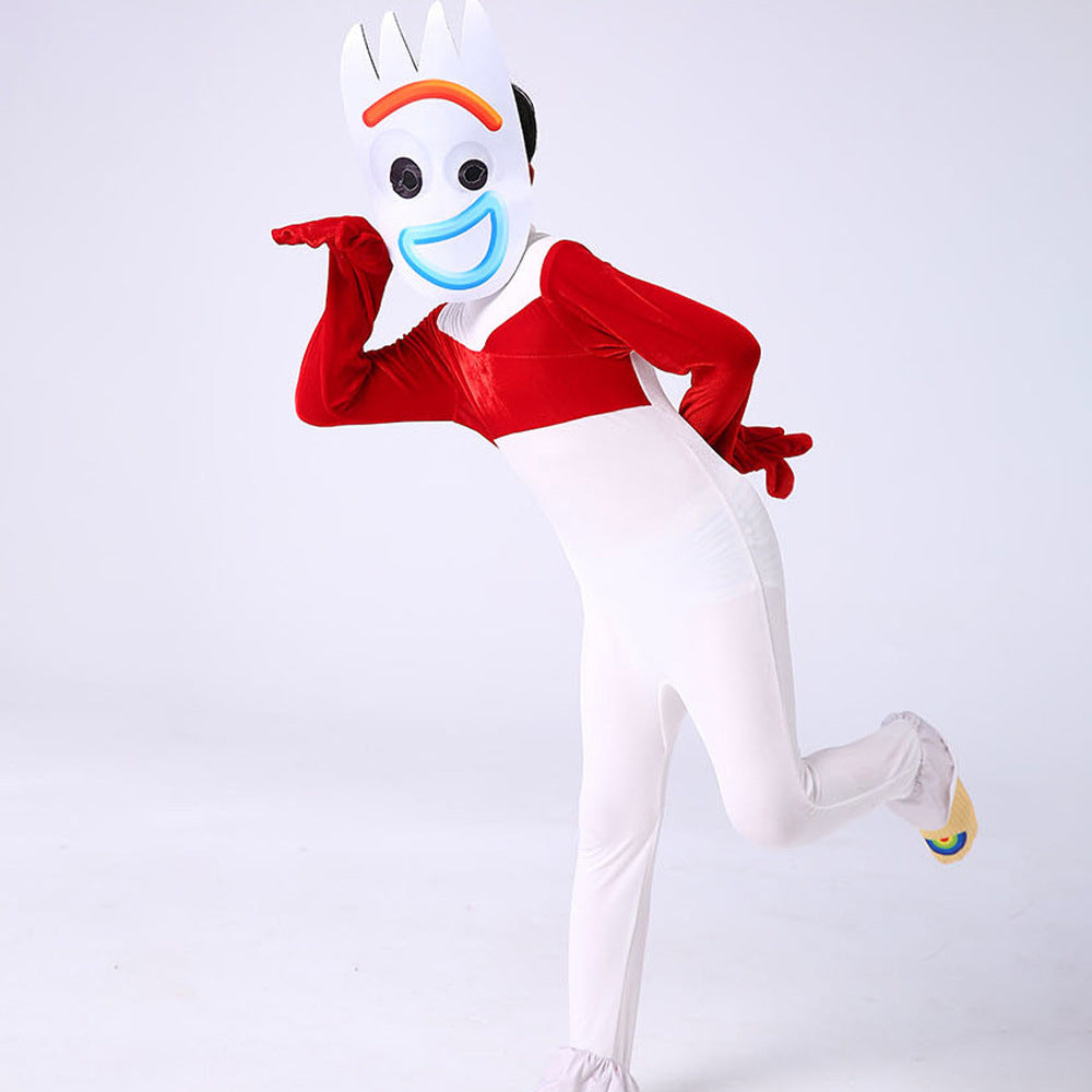 Toy Story Forky Cosplay Costume with Mask Kids Adults Bodysuit Halloween Fancy Jumpsuits