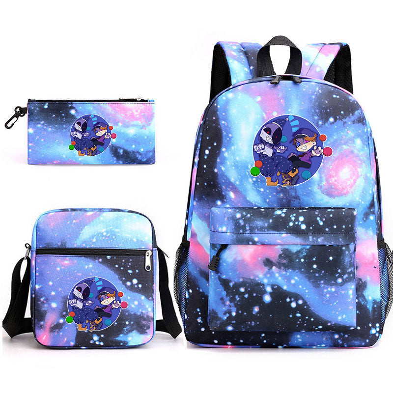 Fnaf Security Breach Sundrop Moondrop Schoolbag Backpack Shoulder Bag Pencil Case set for Kids Students