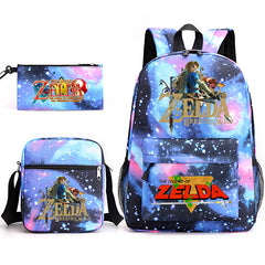 The Legend of Zelda Schoolbag Backpack Shoulder Bag Pencil Case set for Kids Students