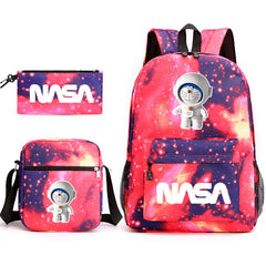 NASA Doraemon Schoolbag Backpack Shoulder Bag Pencil Case set for Kids Students