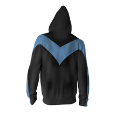 Superhero Nightwing Dick Grayson Men Women Casual Zipper Sweater Sweatshirt Jacket Coat