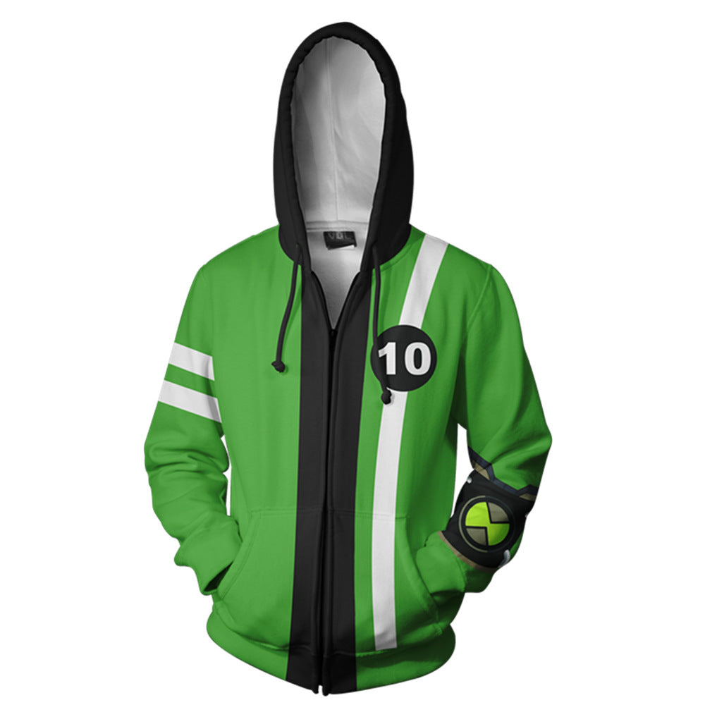 Ben 10 Alien Force Men Women Casual Zipper Sweater Sweatshirt Jacket Coat