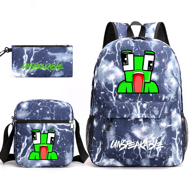 UnspeakableFrog Schoolbag Backpack Shoulder Bag Pencil Case set for Kids Students