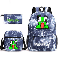 UnspeakableFrog Schoolbag Backpack Shoulder Bag Pencil Case set for Kids Students