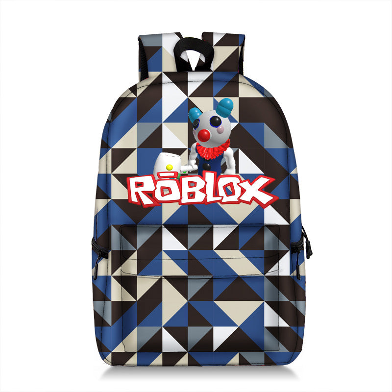 Piggy Roblox Full Printed Backpack Schoolbag Travel Notebook Bag for Kids Students