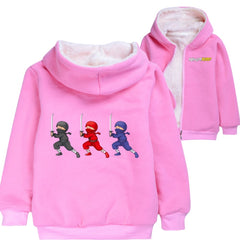 Lego Ninja Sherpa Lined Hoodie Fleece Sweatshirt Full Zip Jacket for Kids