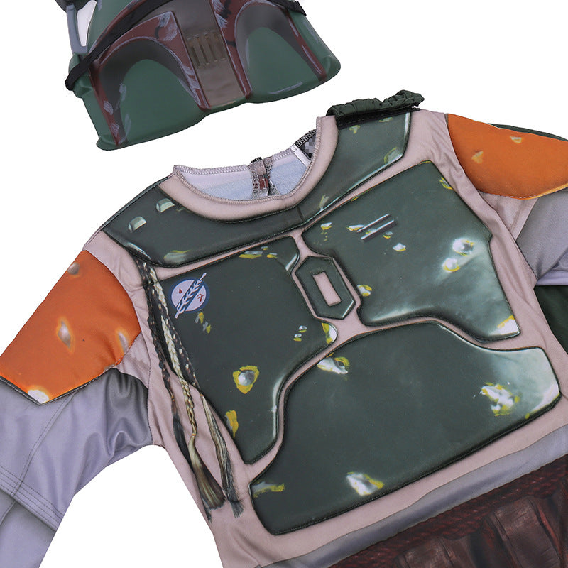 Star Wars Boba Fett Cosplay Costume with Mask Boys Girls Bodysuit Kids Halloween Fancy Jumpsuits