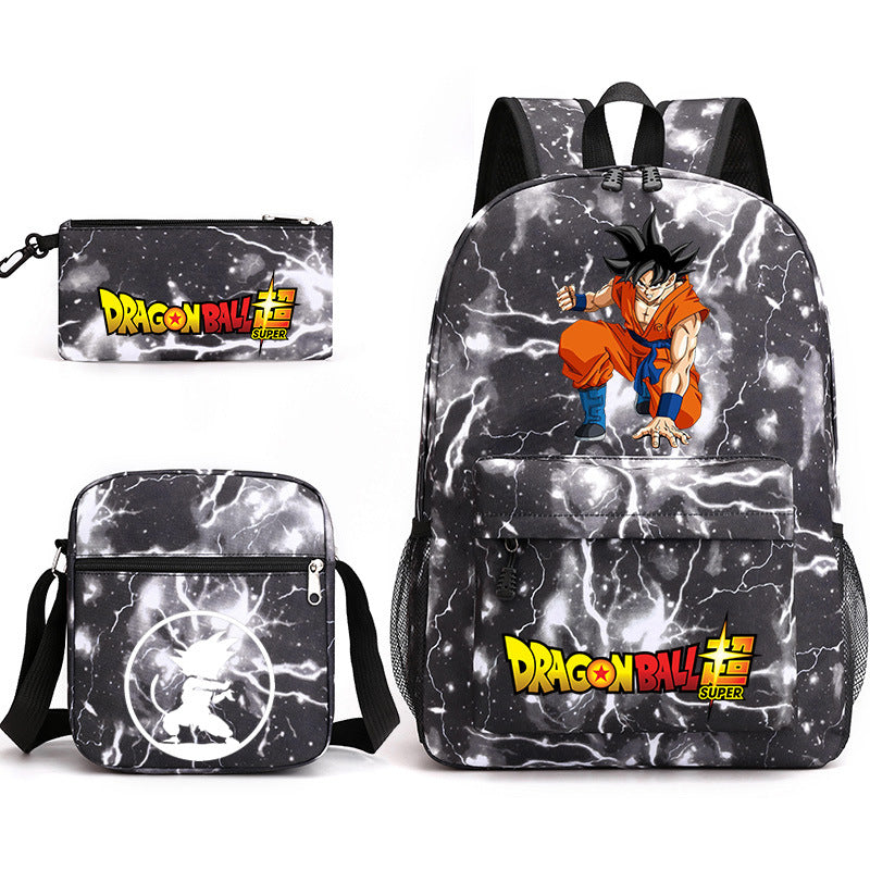 Dragon Ball Schoolbag Backpack Shoulder Bag Pencil Case set for Kids Students