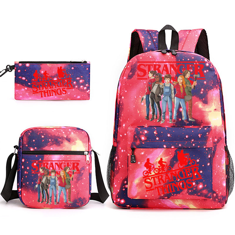 Stranger Things Schoolbag Backpack Shoulder Bag Pencil Case set for Kids Students