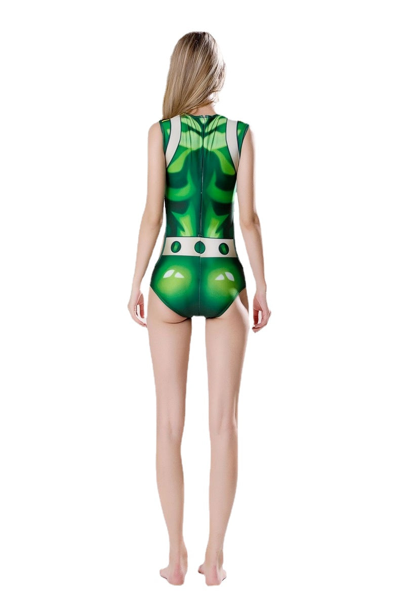 My Hero Academia Asui Tsuyu One-Piece Sexy Swimsuit Halloween Cosplay Costume