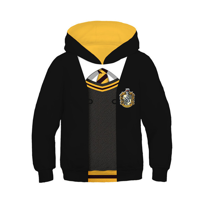 Harry Potter Horgwarts Slytherin Hufflepuff Unisex Hoodie Sweater for Kids