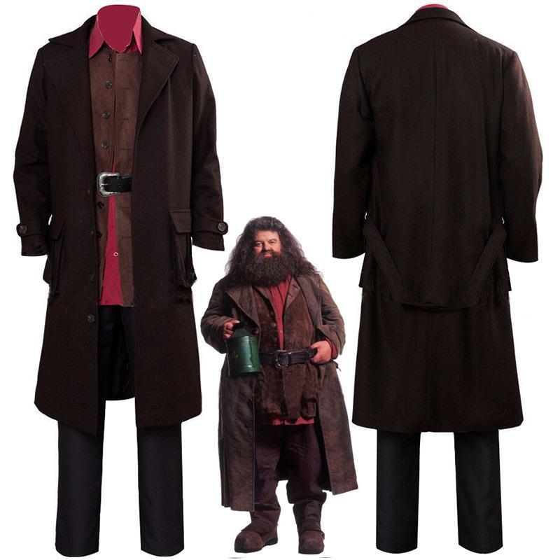 Professor Harry Potter Rubeus Hagrid Halloween Cosplay Costume for Adult