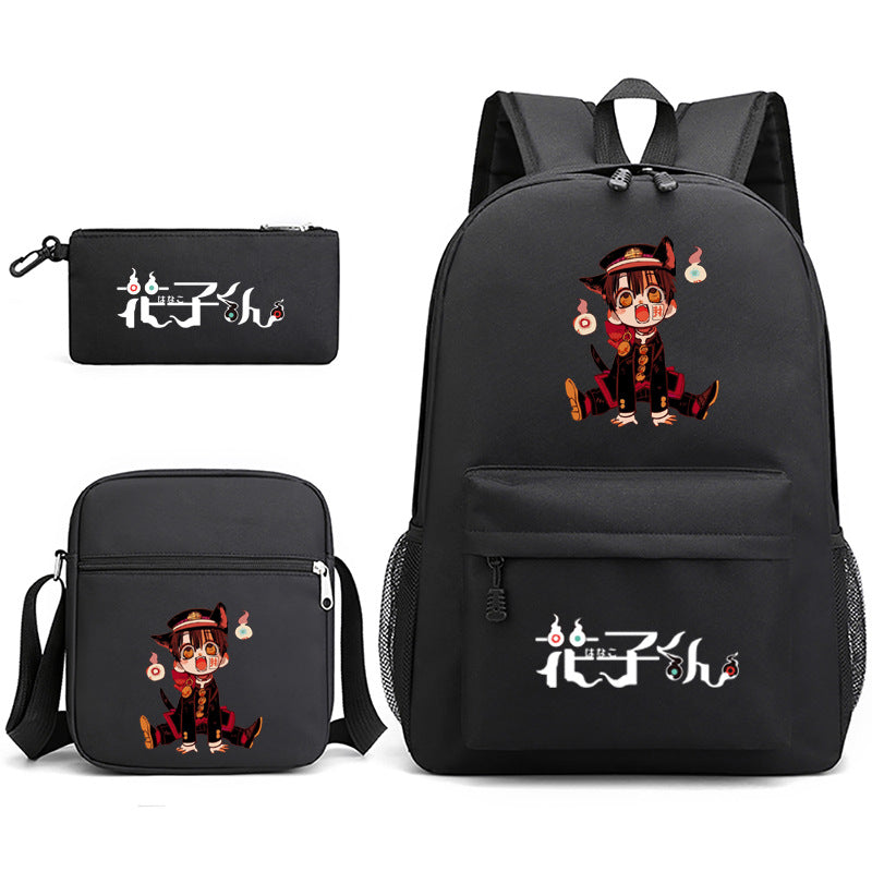 Hanako-Kun Jibaku Shounen Schoolbag Backpack Shoulder Bag Pencil Case set for Kids Students