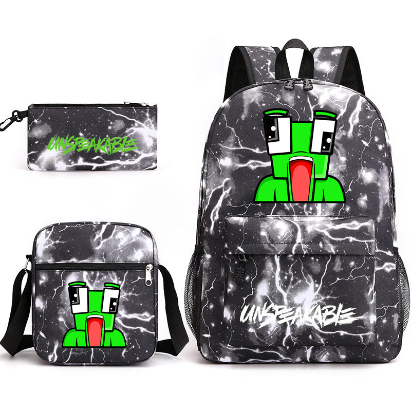 UnspeakableFrog Schoolbag Backpack Shoulder Bag Pencil Case set for Kids Students