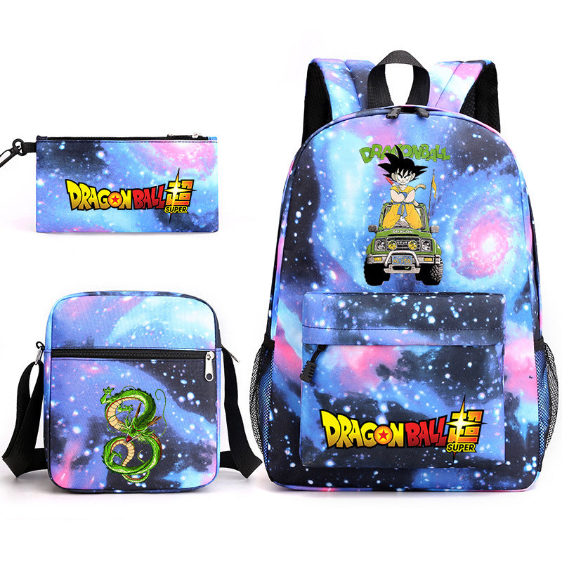 Dragon Ball Schoolbag Backpack Shoulder Bag Pencil Case set for Kids Students