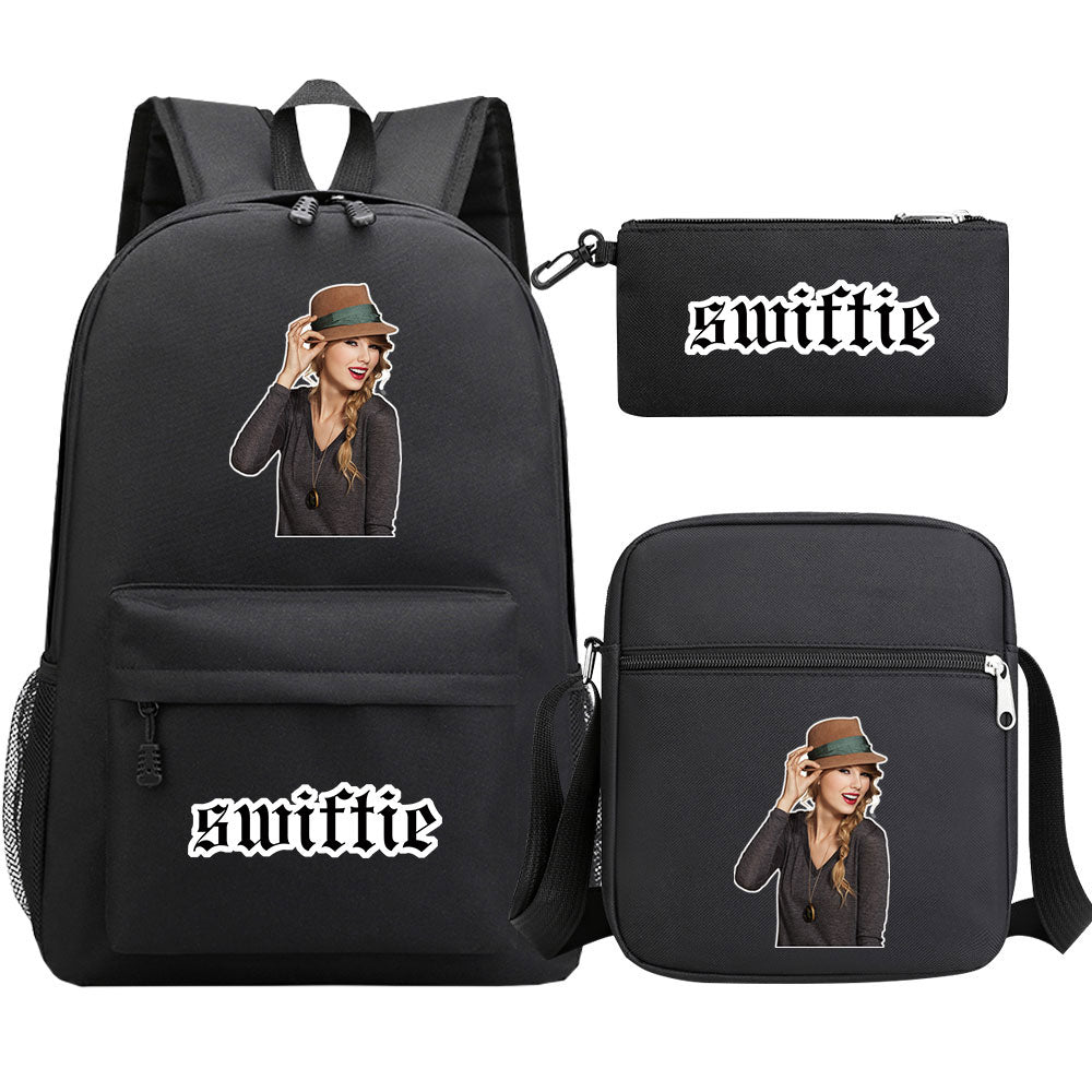 Taylor Swift Printed Schoolbag Backpack Shoulder Bag Pencil Bag 3pcs set for Kids Students