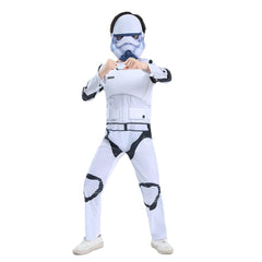 Star Wars Stormtrooper Cosplay Costume with Mask Boys Girls Bodysuit Kids Halloween Fancy Jumpsuits