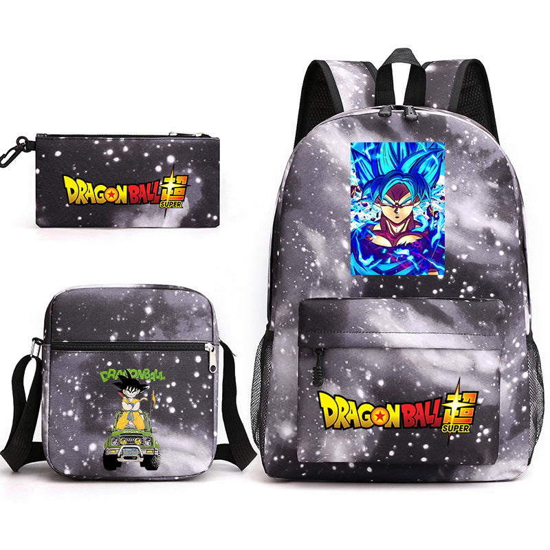 Dragon Ball Schoolbag Backpack Shoulder Bag Pencil Case set for Kids Students