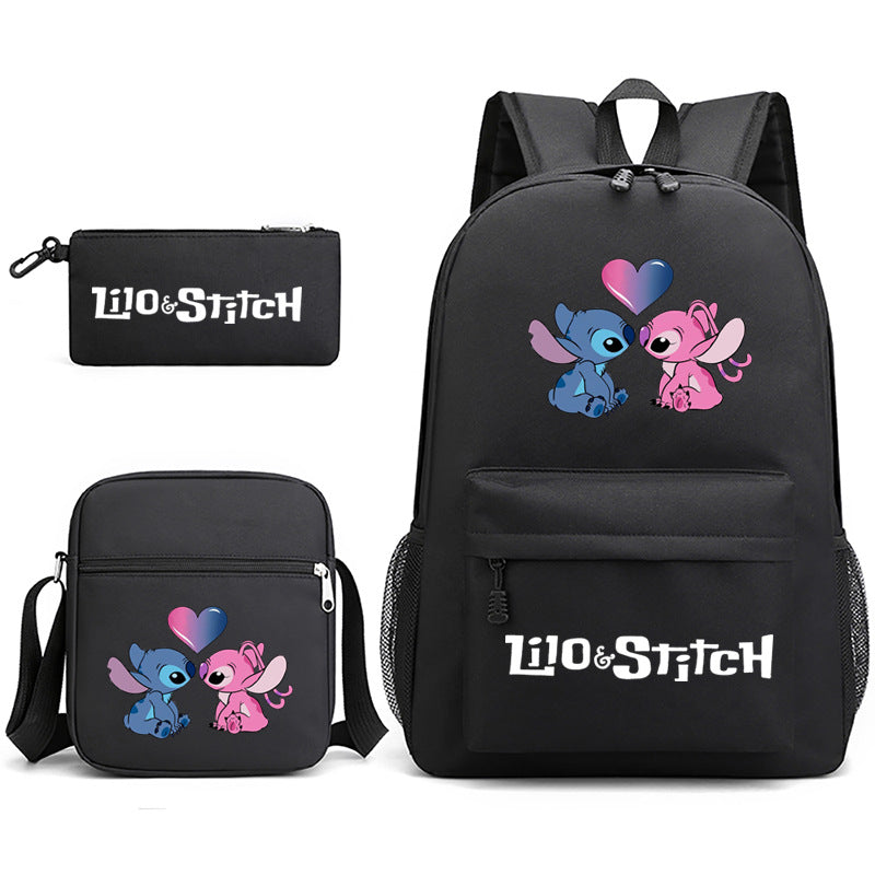 Lilo Stitch Schoolbag Backpack Shoulder Bag Pencil Case set for Kids Students