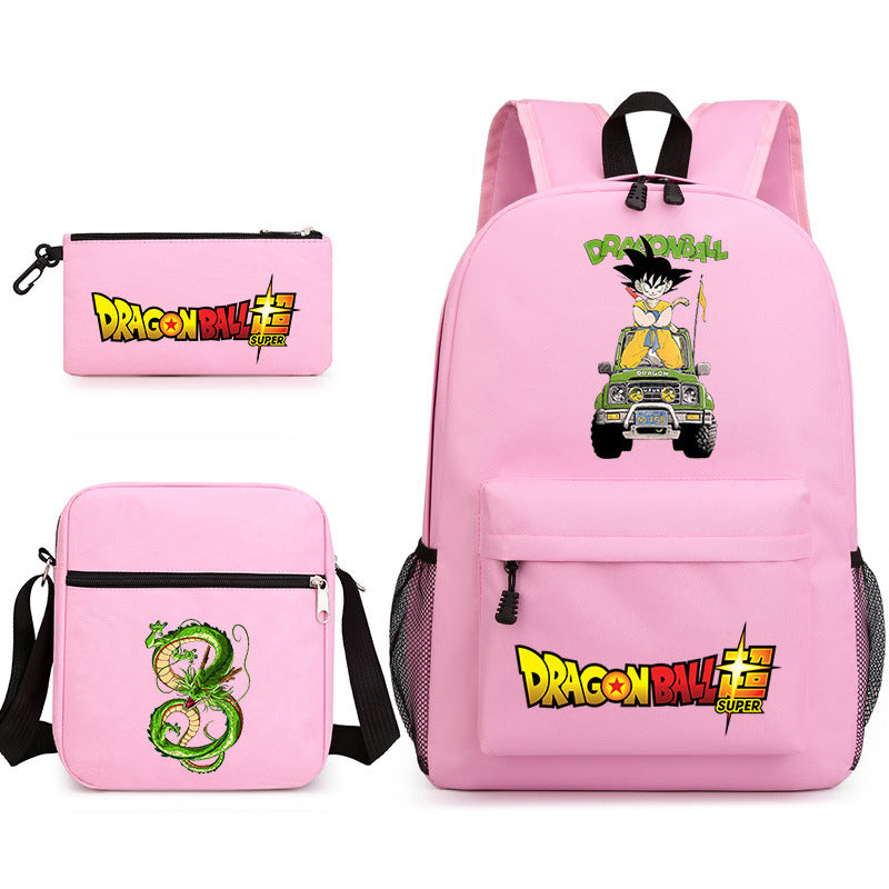 Dragon Ball Schoolbag Backpack Shoulder Bag Pencil Case set for Kids Students