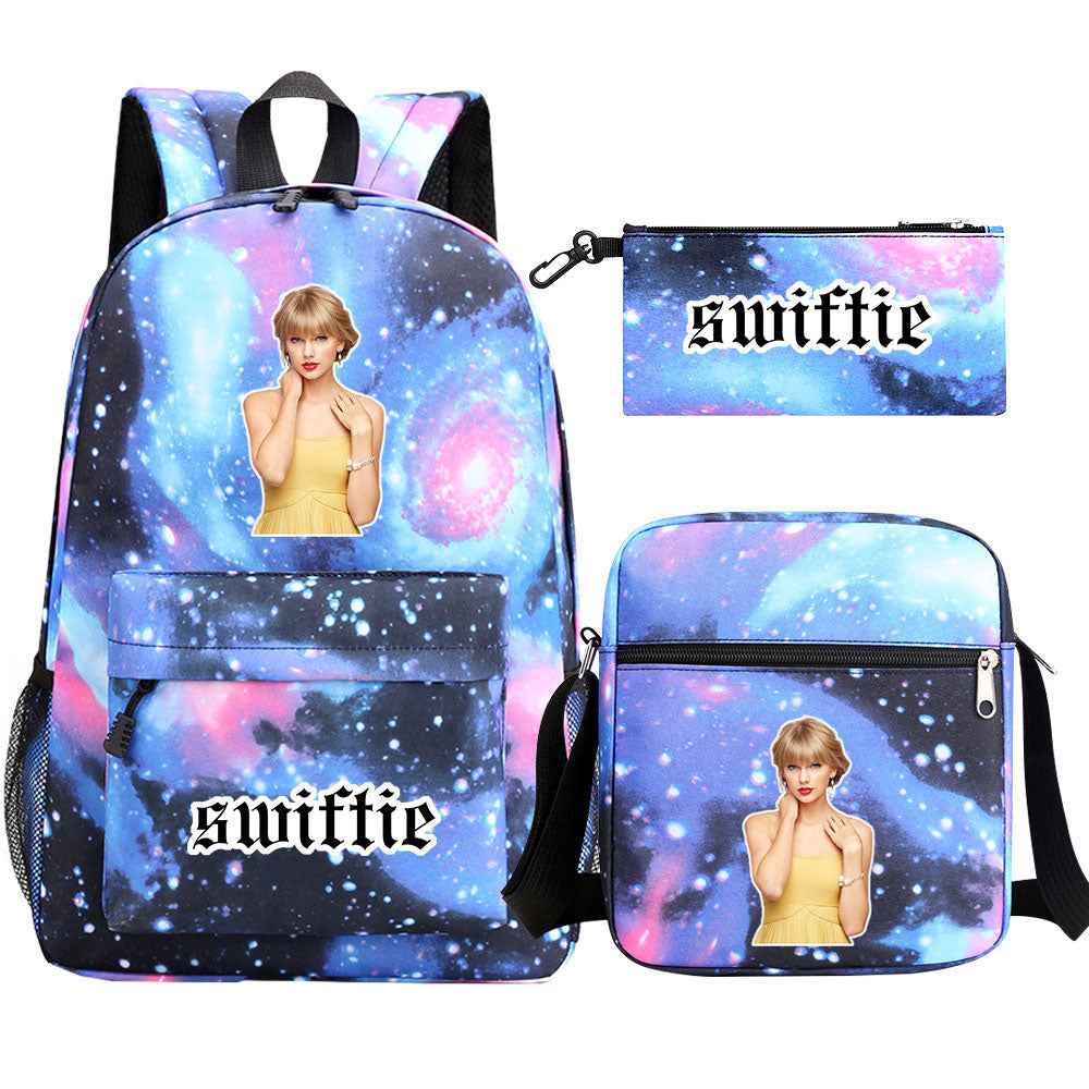 Taylor Swift Printed Schoolbag Backpack Shoulder Bag Pencil Bag 3pcs set for Kids Students