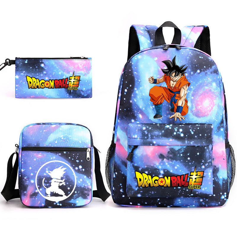 Dragon Ball Schoolbag Backpack Shoulder Bag Pencil Case set for Kids Students