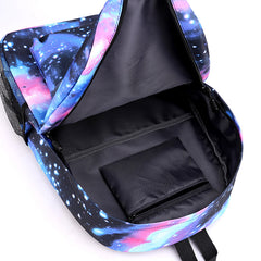 Turning Red Panda Printed Schoolbag Backpack Shoulder Bag Pencil Bag 3pcs set for Kids Students