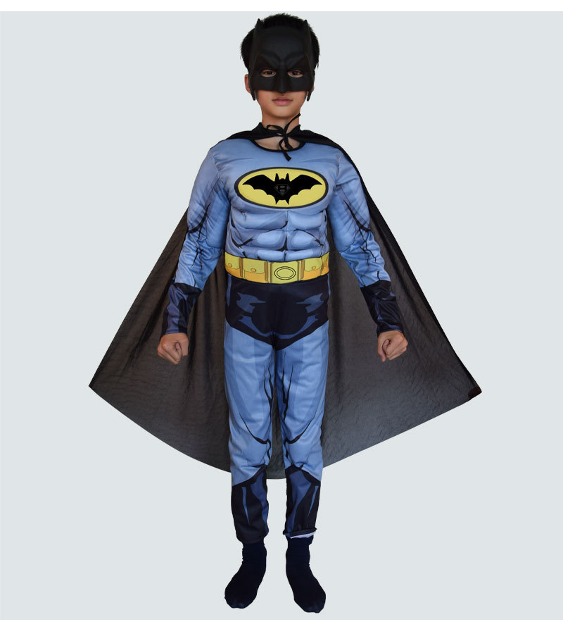 The Batman Dark Knight Cosplay Costume Kids Bodysuit  Halloween Fancy Jumpsuits