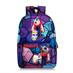 Piggy Roblox Full Printed Backpack Schoolbag Travel Notebook Bag for Kids Students