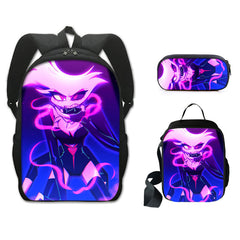 Hazbin Hotel Alastor Backpack Schoolbag Lunch Bag Pencil Bag for Kids Students 3PCS