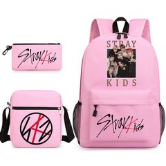 Kpop Schoolbag Backpack Shoulder Bag Pencil Case set for Kids Students