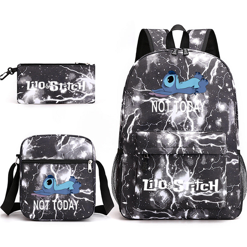 Lilo Stitch Schoolbag Backpack Shoulder Bag Pencil Case set for Kids Students