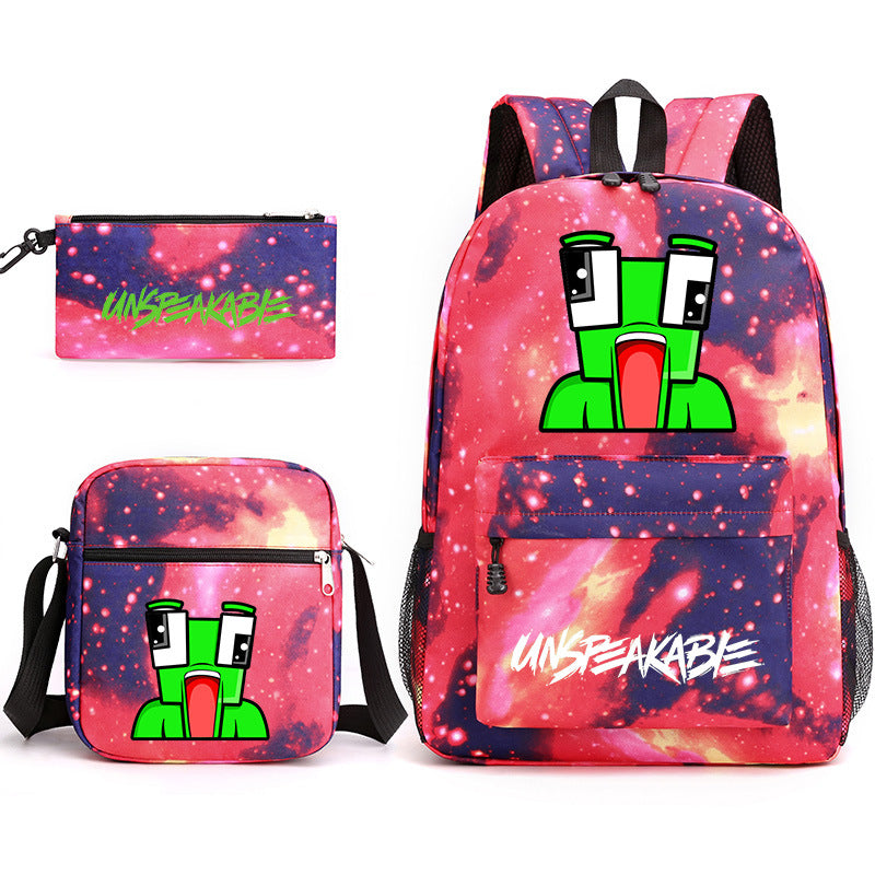 UnspeakableFrog Schoolbag Backpack Shoulder Bag Pencil Case set for Kids Students