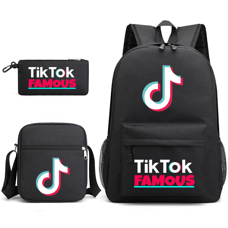 Tik tok Schoolbag Backpack Shoulder Bag Pencil Case set for Kids Students