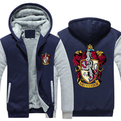 Gryffindor Unisex Lined Hoodie Fleece Sweatshirt Full Zipper Hooded Thicken Jacket