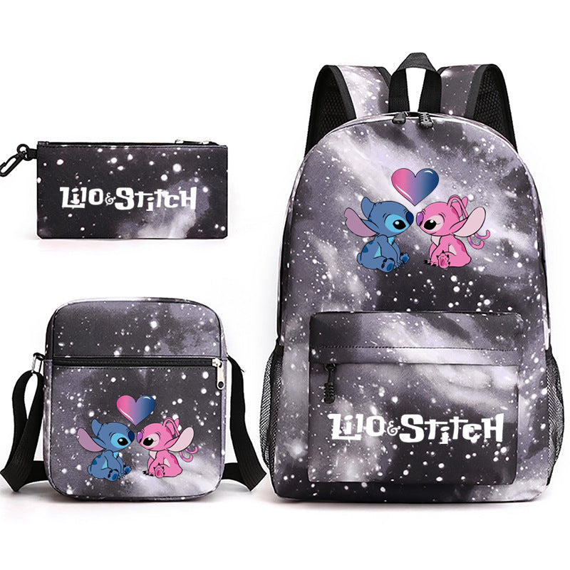 Lilo Stitch Schoolbag Backpack Shoulder Bag Pencil Case set for Kids Students