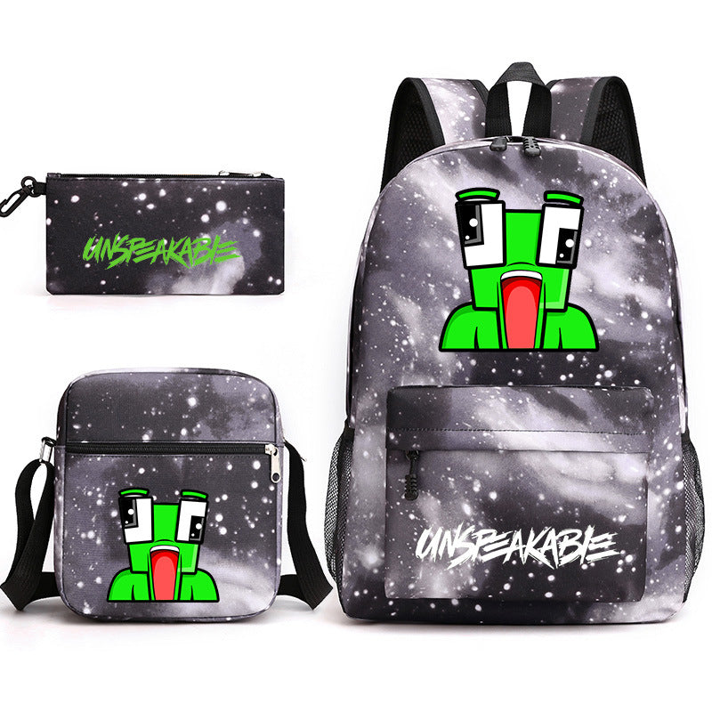UnspeakableFrog Schoolbag Backpack Shoulder Bag Pencil Case set for Kids Students