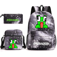 UnspeakableFrog Schoolbag Backpack Shoulder Bag Pencil Case set for Kids Students