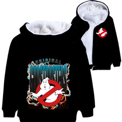 Ghostbusters Sherpa Lined Hoodie Fleece Sweatshirt Full Zip Hooded Jacket for Kids