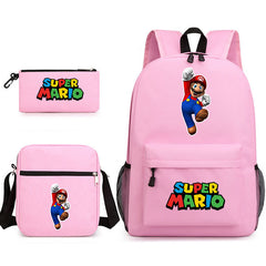 Super Mario Schoolbag Backpack Shoulder Bag Pencil Case set for Kids Students